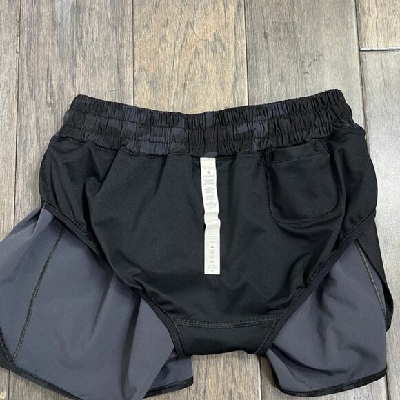 Lululemon Hotty Hot Short II *Long 4" Incognito Camo Multi Grey / Black - Picture 6 of 8